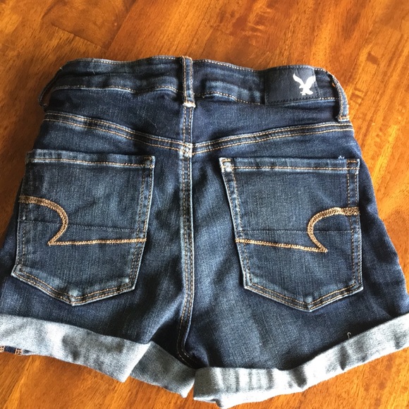 American Eagle Hi-Rise Denim Shorts Size 0 - Picture 2 of 6